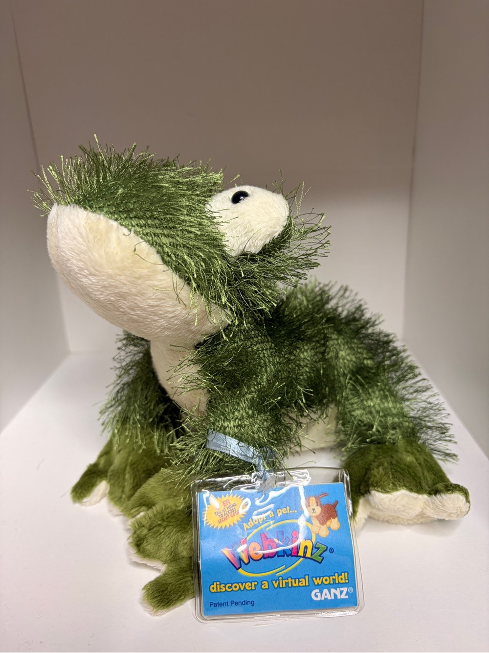 Webkinz Green Plush Frog by Ganz - with code tag